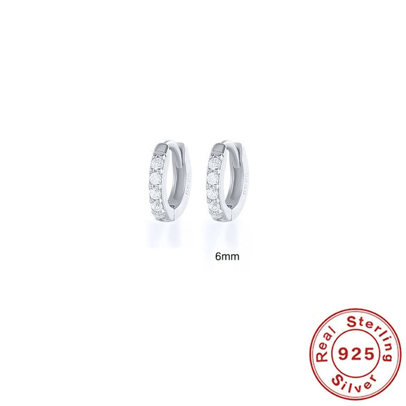 Wholesale S925 Sterling Silver Circle Earrings Set With Diamonds And Turquoise Electroplated With 18K Gold Simple Geometric Style For Women