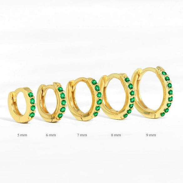 Wholesale S925 Sterling Silver Circle Earrings Set With Diamonds And Turquoise Electroplated With 18K Gold Simple Geometric Style For Women