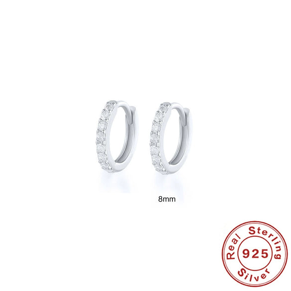 Wholesale S925 Sterling Silver Circle Earrings Set With Diamonds And Turquoise Electroplated With 18K Gold Simple Geometric Style For Women