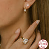 Wholesale S925 Sterling Silver Circle U Shaped Geometric Exaggerated Women's Earrings With Zircon