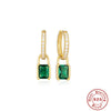 Wholesale S925 Sterling Silver Circle U Shaped Geometric Exaggerated Women's Earrings With Zircon