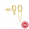 Wholesale S925 Sterling Silver Classic Elegant Geometric Earrings With Electroplating For Women
