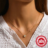 Wholesale S925 Sterling Silver Classic Inlaid Zircon Star Point Clavicle Chain With Electroplating And Geometric Design