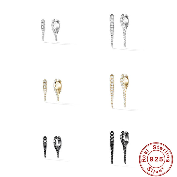 Wholesale S925 Sterling Silver Classic Personality Rivet Geometric Earrings For Cool Girls