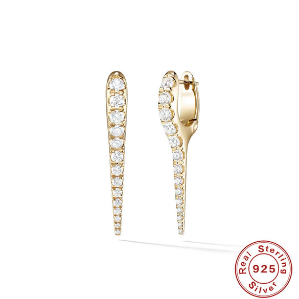 Wholesale S925 Sterling Silver Classic Personality Rivet Geometric Earrings For Cool Girls
