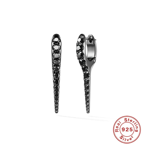 Wholesale S925 Sterling Silver Classic Personality Rivet Geometric Earrings For Cool Girls