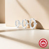 Wholesale S925 Sterling Silver Classic Petal Triple Diamond Multi Size Earrings With Geometric Styling And Electroplating For Women