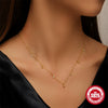 Wholesale S925 Sterling Silver Classic Round Bead Row Diamond Zircon Necklace With Geometric Pattern And Electroplating For Women