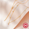 Wholesale S925 Sterling Silver Classic Round Bead Row Diamond Zircon Necklace With Geometric Pattern And Electroplating For Women