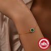 Wholesale S925 Sterling Silver Classic Round Peacock Diamond All Match Women's Bracelet With Electroplating And Real Gold Plating Geometric Style