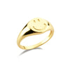 Wholesale S925 Sterling Silver Classic Smiley Ring With Geometric Design And Electroplating For Women