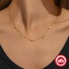 Wholesale S925 Sterling Silver Classic Stacked Necklace With Star Moon Inlaid Colored Diamond And Geometric Pattern Electroplated For Women