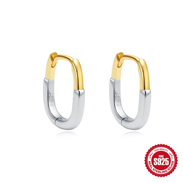 Wholesale S925 Sterling Silver Classic U Shaped Geometric Joker Earring With Electroplating For Women