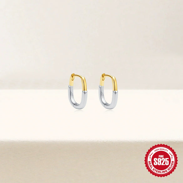 Wholesale S925 Sterling Silver Classic U Shaped Geometric Joker Earring With Electroplating For Women