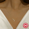 Wholesale S925 Sterling Silver Classic Water Drop Geometric Horse Eye Diamond Necklace For Women With Electroplating O Word Chain