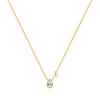 Wholesale S925 Sterling Silver Classic Water Drop Geometric Patterned Clavicle Chain With Diamond Pearl O Chain Necklace Electroplated For Women