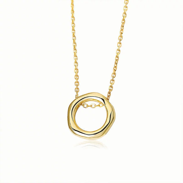 Wholesale S925 Sterling Silver Clavicle Chain Geometric Irregular Design Electroplating Women's Trendy Necklace
