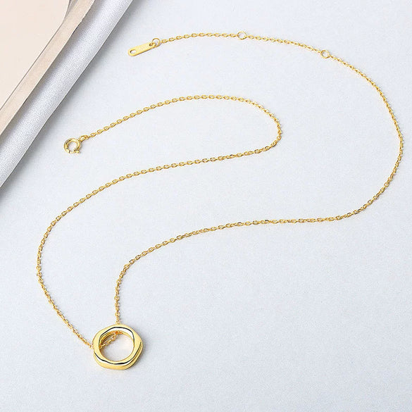 Wholesale S925 Sterling Silver Clavicle Chain Geometric Irregular Design Electroplating Women's Trendy Necklace