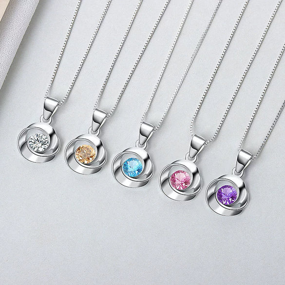 Wholesale S925 Sterling Silver Clavicle Chain With Flower Patterned Pendant And Electroplating Treatment For Female