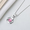 Wholesale S925 Sterling Silver Clavicle Chain With Flower Patterned Pendant And Electroplating Treatment For Female