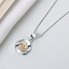 Wholesale S925 Sterling Silver Clavicle Chain With Flower Patterned Pendant And Electroplating Treatment For Female
