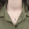 Wholesale S925 Sterling Silver Clavicle Chain With Flower Patterned Pendant And Electroplating Treatment For Female