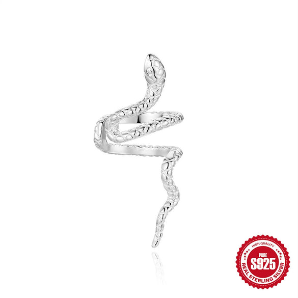 Wholesale S925 Sterling Silver Cold Style Snake Shaped Ear Clip For Women With Electroplating Process
