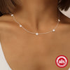 Wholesale S925 Sterling Silver Cold Wind Petal Pendant Clavicle Chain With Geometric Pattern And Electroplating For Women