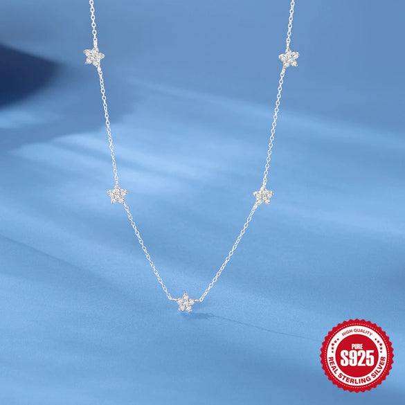 Wholesale S925 Sterling Silver Cold Wind Petal Pendant Clavicle Chain With Geometric Pattern And Electroplating For Women