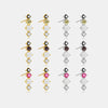 Wholesale S925 Sterling Silver Colored Stone Pearl Earrings With Elegant Simple Niche Design And Geometric Style And Electroplating Process