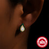 Wholesale S925 Sterling Silver Colorful Dripping Oil Fun Bird Devil's Eye Avocado Animal Pattern Electroplated Ear Studs For Women