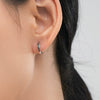 Wholesale S925 Sterling Silver Colorful Zircon Inlaid Geometric Earrings For Women
