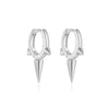 Wholesale S925 Sterling Silver Cone Hanging Earrings With Geometric Design And Luxury Style Platinum Or 18K Gold Electroplated