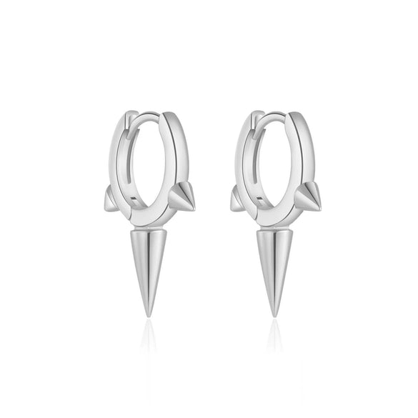 Wholesale S925 Sterling Silver Cone Hanging Earrings With Geometric Design And Luxury Style Platinum Or 18K Gold Electroplated