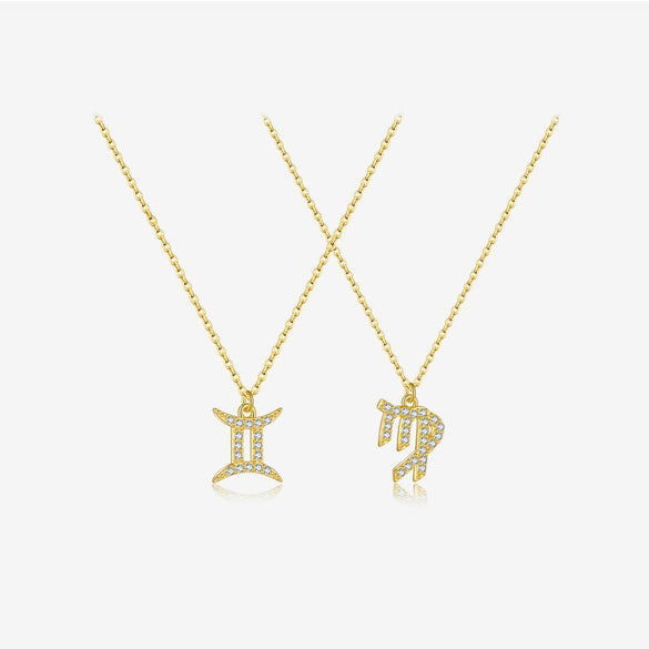 Wholesale S925 Sterling Silver Constellation Necklace With 18K Gold Electroplating And Diamond Design Long Chain Jewelry For Women