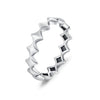Wholesale S925 Sterling Silver Cool Retro Old Star Chain Buckle Ring For Women Distressed