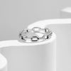 Wholesale S925 Sterling Silver Cool Retro Old Star Chain Buckle Ring For Women Distressed