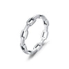 Wholesale S925 Sterling Silver Cool Retro Old Star Chain Buckle Ring For Women Distressed