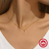 Wholesale S925 Sterling Silver Creative Double Ring Joker Geometric Diamondencrusted Electroplated Ochain Clavicle Necklace For Women