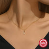 Wholesale S925 Sterling Silver Creative Double Ring Joker Geometric Diamondencrusted Electroplated Ochain Clavicle Necklace For Women