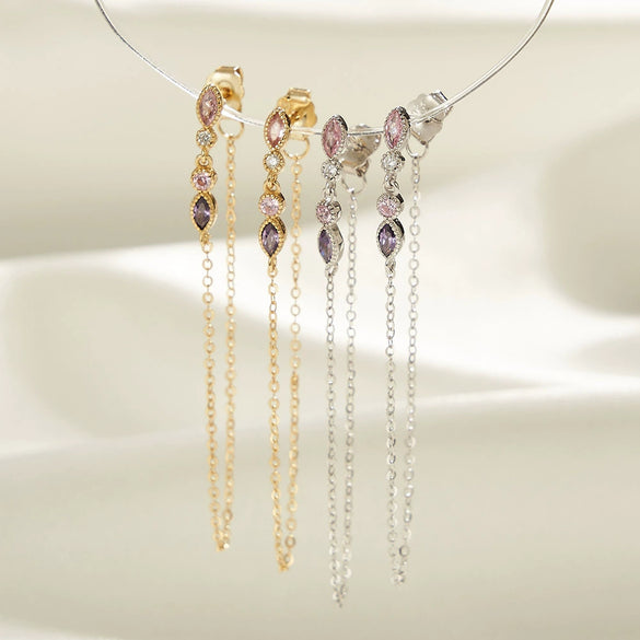 Wholesale S925 Sterling Silver Creative Geometric Electroplated Earrings For Women