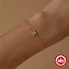 Wholesale S925 Sterling Silver Creative Stacked Double Diamond All Match Women's Bracelet With Geometric Pattern And Real Gold Electroplating