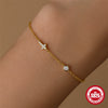 Wholesale S925 Sterling Silver Cross Diamondencrusted Geometric Classic Fashion Electroplated Bracelet For Women