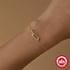 Wholesale S925 Sterling Silver Cross Double Buckle Single Row Diamond O Chain Necklace And Bracelet Jewelry Suit With Electroplating For Unisex