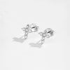 Wholesale S925 Sterling Silver Cross Earrings For Women With Platinum Or 18K Gold Electroplating In Fashionable And Trendy Style