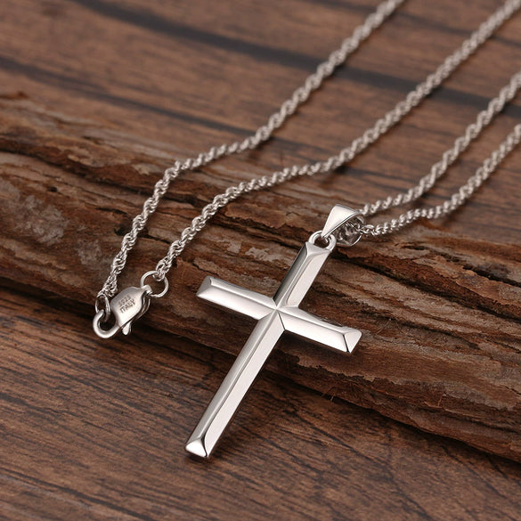 Wholesale S925 Sterling Silver Cross Hiphop Jewelry With Electroplating And Geometric Design