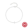 Wholesale S925 Sterling Silver Cross Pclip Zircon Bracelet With Electroplating And Real Gold Plating Simple Design