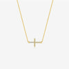 Wholesale S925 Sterling Silver Cross Pendant Necklace And Bracelet With Zircon Geometric Design Diamond Treatment Platinum Or 18K Gold Electroplating Simple And All Match Unisex