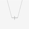 Wholesale S925 Sterling Silver Cross Pendant Necklace And Bracelet With Zircon Geometric Design Diamond Treatment Platinum Or 18K Gold Electroplating Simple And All Match Unisex