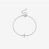 Wholesale S925 Sterling Silver Cross Pendant Necklace And Bracelet With Zircon Geometric Design Diamond Treatment Platinum Or 18K Gold Electroplating Simple And All Match Unisex